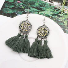 Load image into Gallery viewer, Bohemian Hollow Tassel Earrings Retro Creative Alloy Earrings