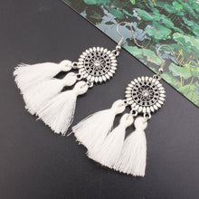 Load image into Gallery viewer, Bohemian Hollow Tassel Earrings Retro Creative Alloy Earrings