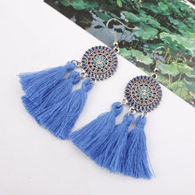 Load image into Gallery viewer, Bohemian Hollow Tassel Earrings Retro Creative Alloy Earrings