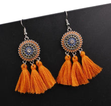 Load image into Gallery viewer, Bohemian Hollow Tassel Earrings Retro Creative Alloy Earrings