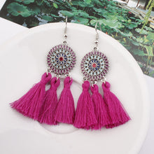 Load image into Gallery viewer, Bohemian Hollow Tassel Earrings Retro Creative Alloy Earrings