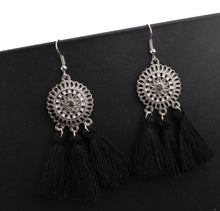 Load image into Gallery viewer, Bohemian Hollow Tassel Earrings Retro Creative Alloy Earrings