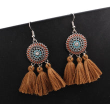 Load image into Gallery viewer, Bohemian Hollow Tassel Earrings Retro Creative Alloy Earrings