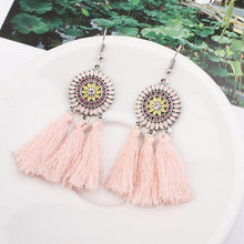 Load image into Gallery viewer, Bohemian Hollow Tassel Earrings Retro Creative Alloy Earrings