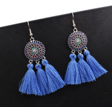 Load image into Gallery viewer, Bohemian Hollow Tassel Earrings Retro Creative Alloy Earrings