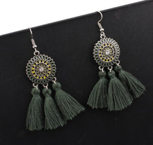 Load image into Gallery viewer, Bohemian Hollow Tassel Earrings Retro Creative Alloy Earrings