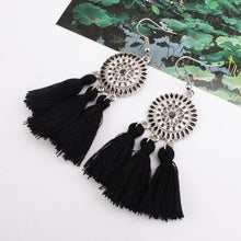 Load image into Gallery viewer, Bohemian Hollow Tassel Earrings Retro Creative Alloy Earrings