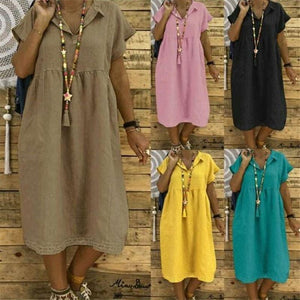 2019 Summer Plain Loose Dress