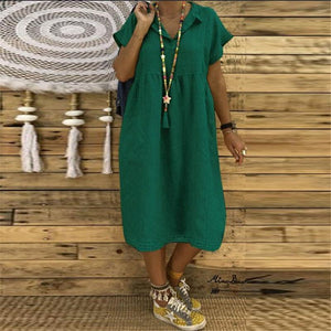 2019 Summer Plain Loose Dress