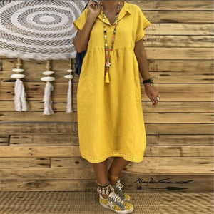 2019 Summer Plain Loose Dress