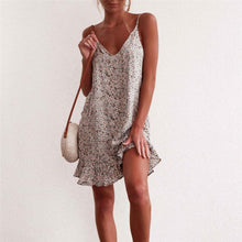 Load image into Gallery viewer, Casual V Collar Loose Floral Printed Vacation Dress