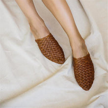 Load image into Gallery viewer, Fashion Vintage   Woven Flat Slippers