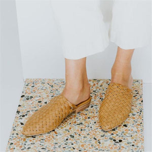 Fashion Vintage   Woven Flat Slippers