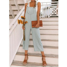 Load image into Gallery viewer, Women&#39;s Fashion Nine-Point Belt Casual Jumpsuits