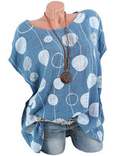 Load image into Gallery viewer, Round Neck  Loose Fitting  Dot Blouses