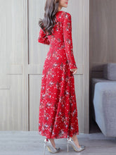 Load image into Gallery viewer, Date Spring Summer Round Neck  Printed Maxi Dress