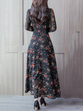 Load image into Gallery viewer, Date Spring Summer Round Neck  Printed Maxi Dress