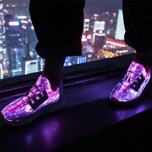 Men's Led Light   Charging Color Sneakers