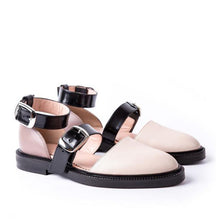 Load image into Gallery viewer, Fashion Blue Patchwork Buckle Flat Sandal