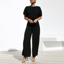 Load image into Gallery viewer, Short-Sleeved Shirt With Waistband Trousers Jumpsuits