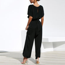 Load image into Gallery viewer, Short-Sleeved Shirt With Waistband Trousers Jumpsuits