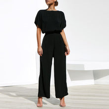 Load image into Gallery viewer, Short-Sleeved Shirt With Waistband Trousers Jumpsuits