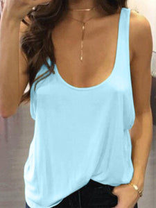 Scoop Neck Backless Sexy Camis