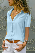 Load image into Gallery viewer, Turn Down Collar  Single Breasted  Plain  Blouses