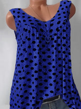 Load image into Gallery viewer, V Neck  Loose Fitting  Dot Sleeveless T-Shirts