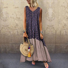 Load image into Gallery viewer, Sexy Round-Neck Bohemian Sleeveless Print Dress