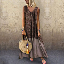 Load image into Gallery viewer, Sexy Round-Neck Bohemian Sleeveless Print Dress