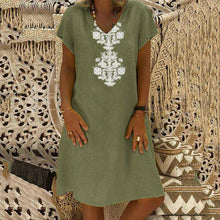 Load image into Gallery viewer, Sexy Short Sleeve V-Neck Printing Dress