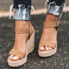 Load image into Gallery viewer, Fashion Twine   Woven Wedge Sandals