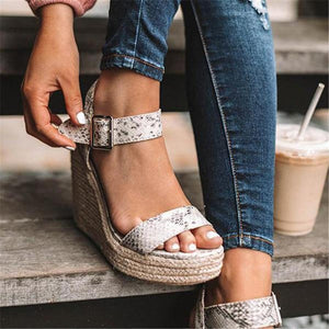 Fashion Twine   Woven Wedge Sandals