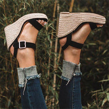 Load image into Gallery viewer, Fashion Twine   Woven Wedge Sandals