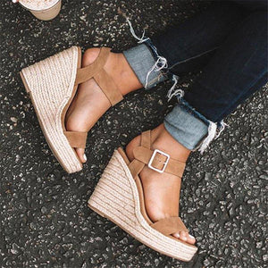 Fashion Twine   Woven Wedge Sandals