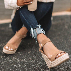 Fashion Twine   Woven Wedge Sandals