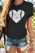 Load image into Gallery viewer, Round Neck Heart Printed T-Shirts