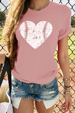 Load image into Gallery viewer, Round Neck Heart Printed T-Shirts