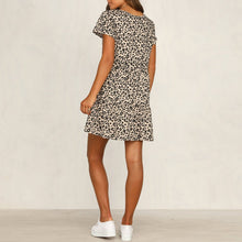 Load image into Gallery viewer, Fashion Sexy V-Neck Leopard   Print Ruffled Dress