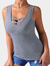 Load image into Gallery viewer, Scoop Neck Sexy Sleeveless Plain Fitting Camis