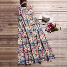 Load image into Gallery viewer, Bohemian Style Digital Print Long Sleeveless Dress