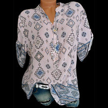 Load image into Gallery viewer, Loose Geometric Printed Fitting Blouses