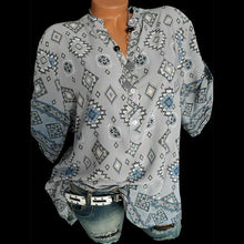 Load image into Gallery viewer, Loose Geometric Printed Fitting Blouses