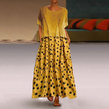 Load image into Gallery viewer, A Casual Round Collar Dot Print Dress