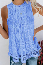 Load image into Gallery viewer, Round Neck  Decorative Lace  Lace  Blouses