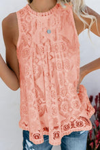 Load image into Gallery viewer, Round Neck  Decorative Lace  Lace  Blouses