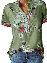 Load image into Gallery viewer, Floral Printed V Neck Loose Fitting Blouse