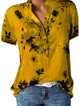 Load image into Gallery viewer, Floral Printed V Neck Loose Fitting Blouse