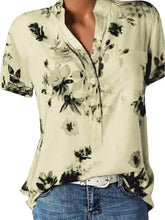 Load image into Gallery viewer, Floral Printed V Neck Loose Fitting Blouse